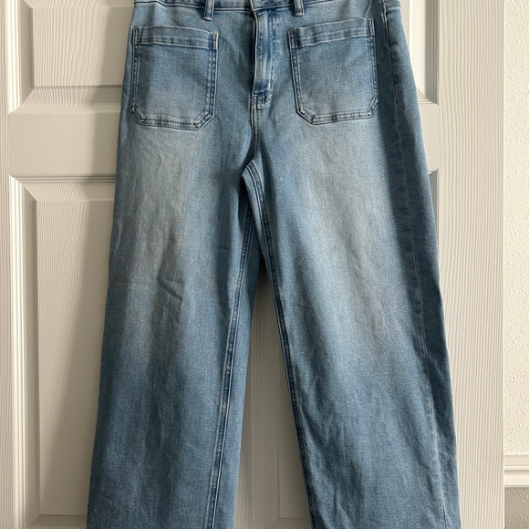 Quince Denim - Quince Bella stretch patch pocket  wide leg Jean